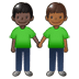 🧑🏿‍🤝‍🧑🏾 people holding hands: dark skin tone, medium-dark skin tone display on Samsung